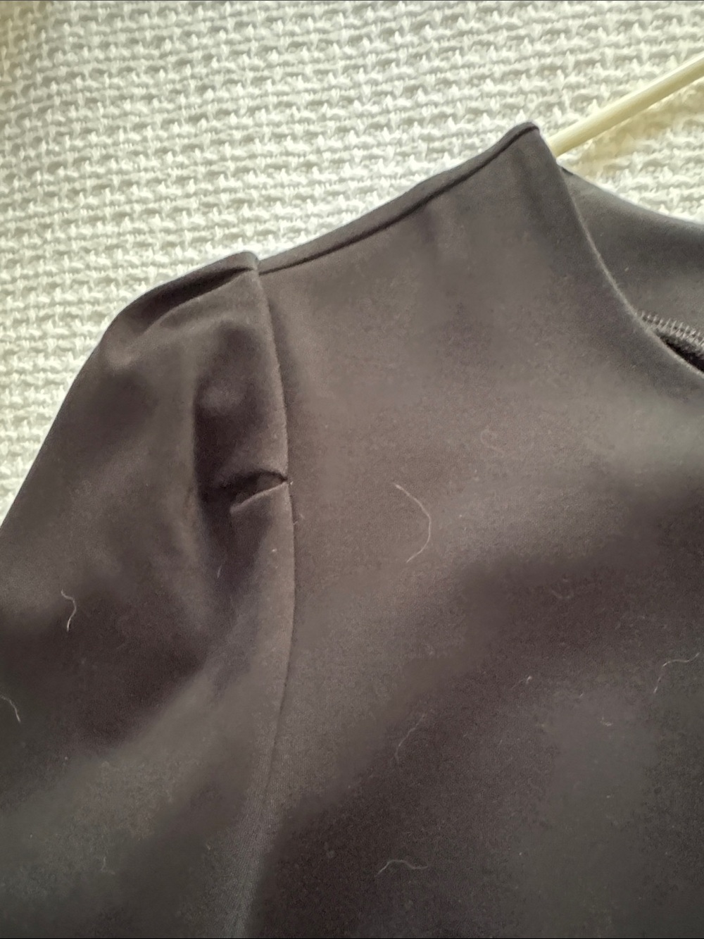 Charter Club Black Top with Gold Sequin Bow Accent - Picture 3 of 4
